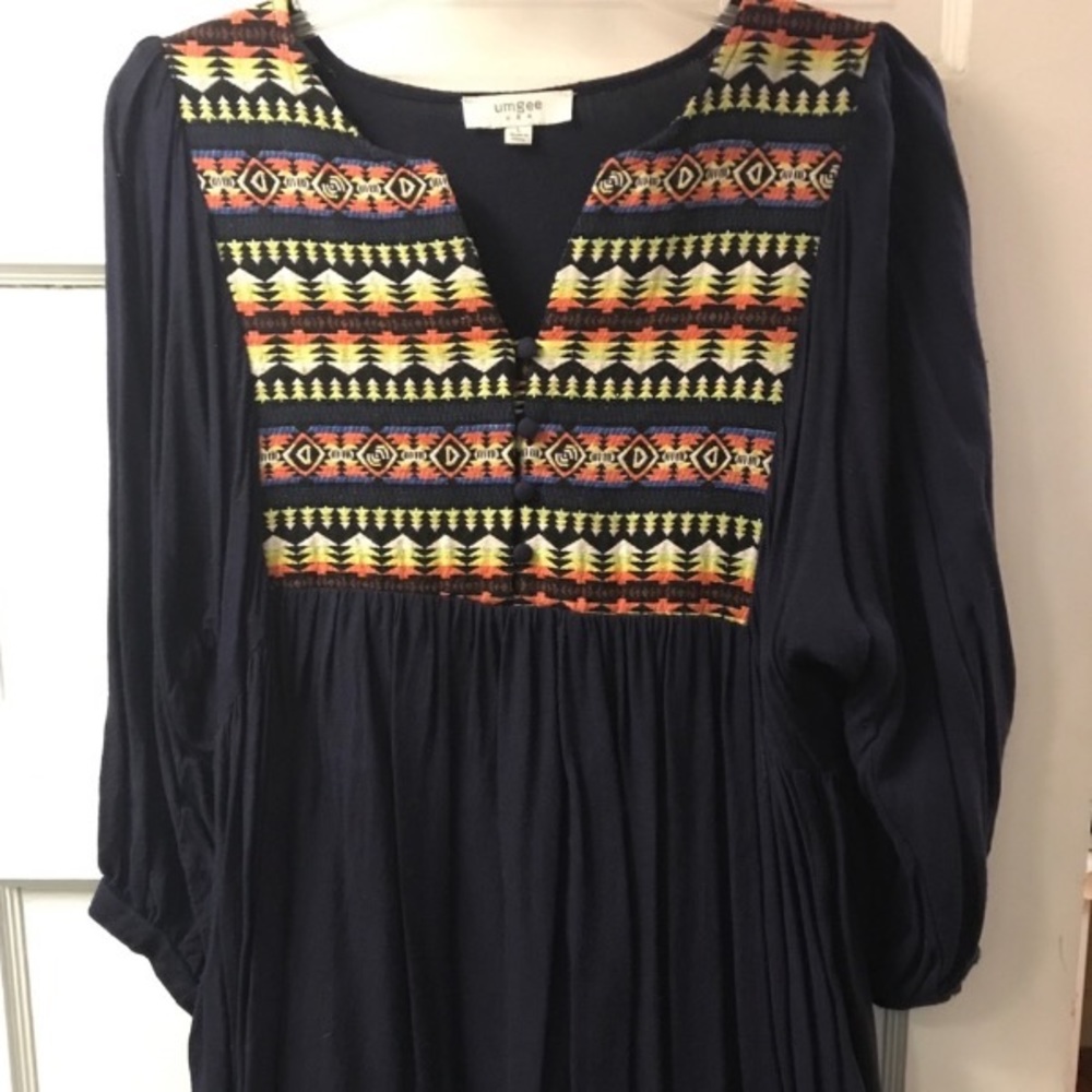 Umgee Navy Boutique Tunic Top